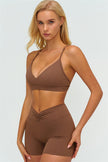 The Lushness Y-Back Sports Bra Shorts 2-Piece Set