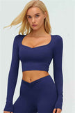 The Lushness Long Sleeve Crop top Shorts 2-Piece Set