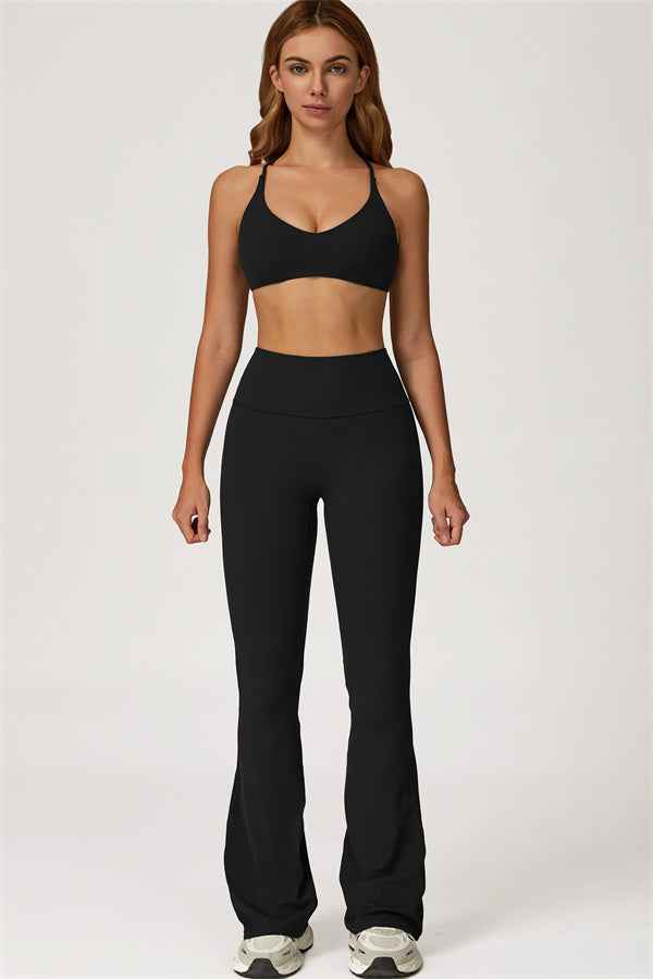 The Lily Sports Bra Flared Leggings 2-Piece Set