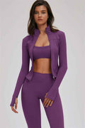 The Kinetic Zip Jacket Sports Bra Leggings 3-Piece Set