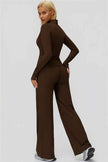 The FemmeFit Zip Jacket Straight Leg Pants 2-Piece Set