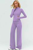 The Twirl Zip Jacket Straight Leg Pants 2-Piece Set