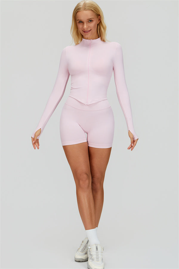 The Empower Jacket Sports Bra Shorts 3-Piece Set