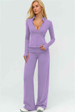 The Twirl Zip Jacket Straight Leg Pants 2-Piece Set