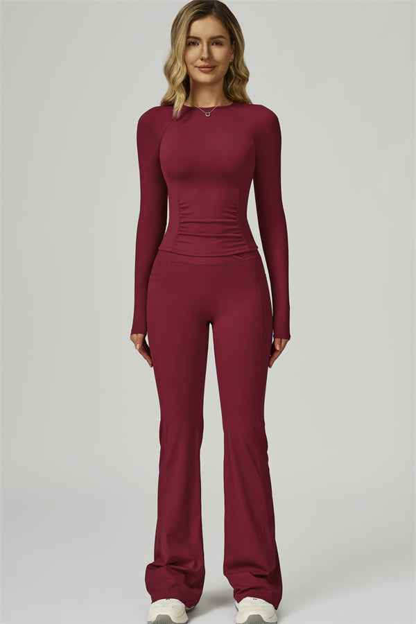 The FlexFit Active Top Flared Leggings 2-Piece Set
