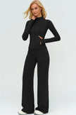 The Twirl Zip Jacket Straight Leg Pants 2-Piece Set