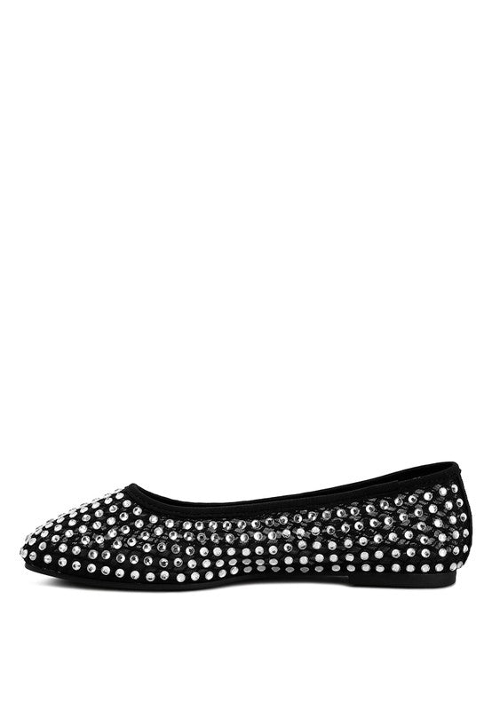 Orson Naked Rhinestone Ballerinas - Pikemla