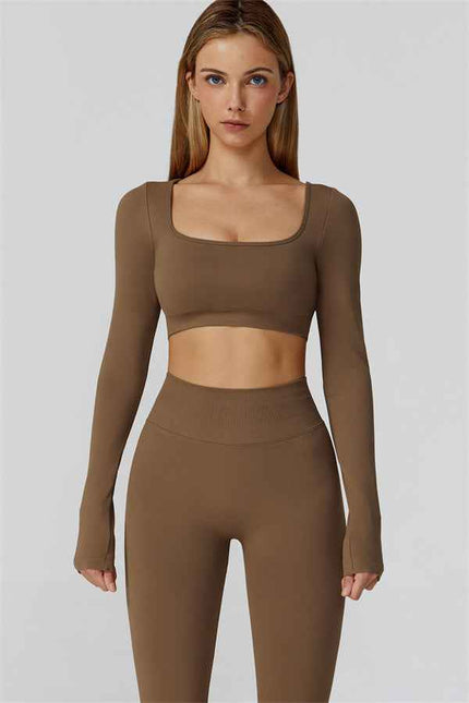 The Reign Long Sleeve Crop Top Leggings 2-Piece Set