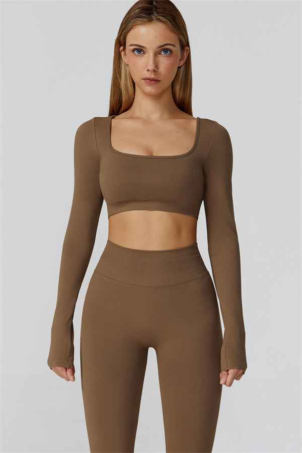 The Reign Long Sleeve Crop Top Leggings 2-Piece Set