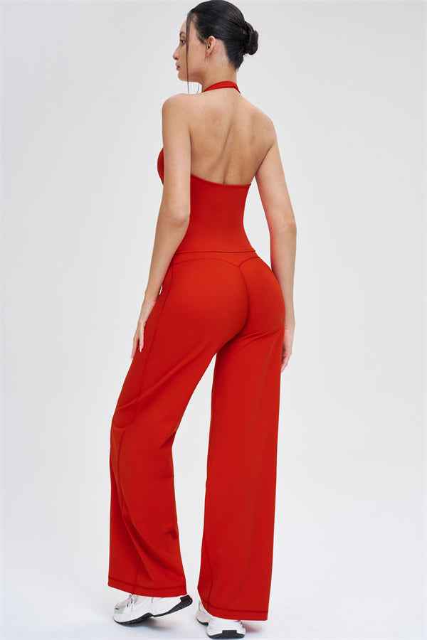 The Stride Crop Top Straight Leg Pants 2-Piece Set