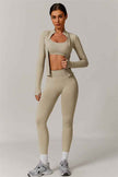 The Nova Luxe Jacket Sports Bra Leggings 3-Piece Set