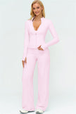 The Twirl Zip Jacket Straight Leg Pants 2-Piece Set