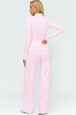 The Twirl Zip Jacket Straight Leg Pants 2-Piece Set