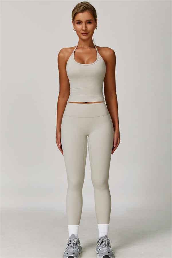 The Surge Halter Crop Top Leggings 2-Piece Set