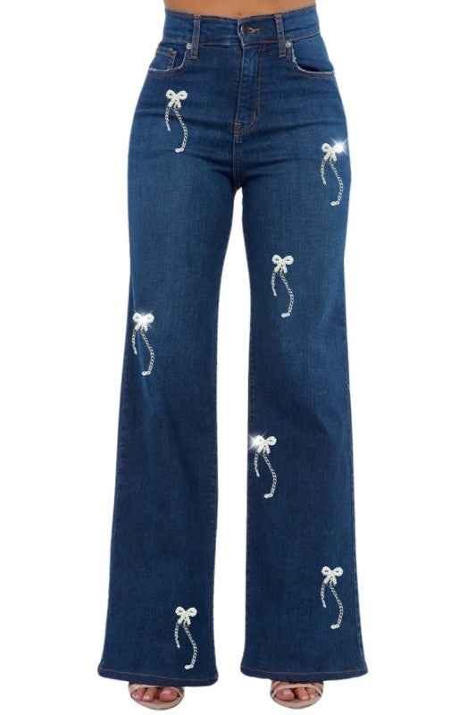 Wide Leg Jean with charms