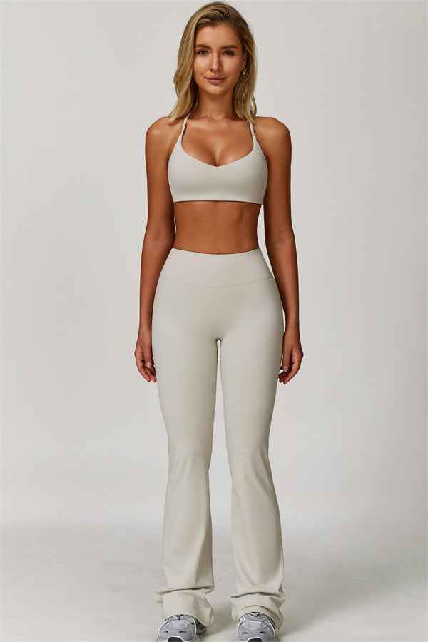 The Refresh Jacket Sports Bra Flared Leggings 3-Piece Set