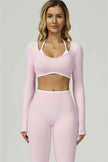 The Prime Line Long Sleeve Crop Top Leggings 2-Piece Set
