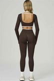 The Prime Line Long Sleeve Crop Top Leggings 2-Piece Set