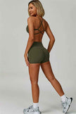 The Bold Cross Back Sports Bra Shorts 2-Piece Set