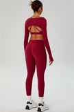 The Ember Sports Bra Crop Top Leggings 3-Piece Set