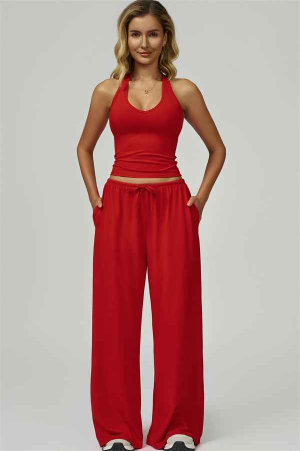 The Sprint Halter Tank Top Sweatpants 2-Piece Set