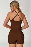 The Enigma Cross Back Vest Shorts 2-Piece Set