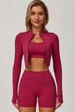 The Eloise Jacket Sports Bra Shorts 3-Piece Set