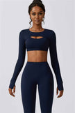 Juno Star Crop Top Sports Bra Leggings 3-Piece Set