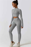 Juno Star Jacket Sports Bra Leggings 3-Piece Set