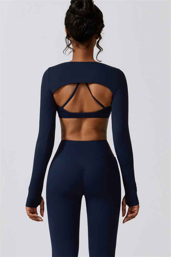 Juno Star Crop Top Sports Bra Leggings 3-Piece Set