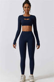 Juno Star Crop Top Sports Bra Leggings 3-Piece Set