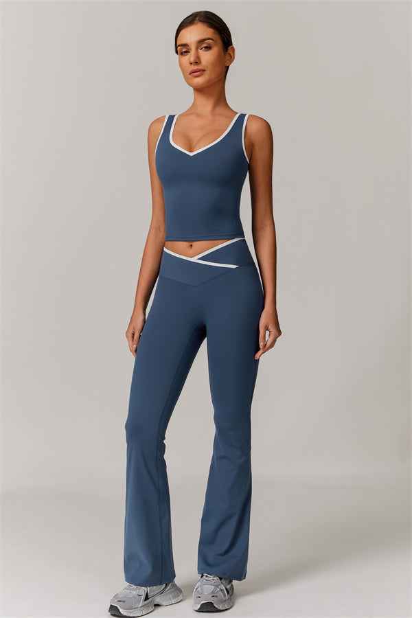 The Stamina Tank Top Flared Leggings 2-Piece Set