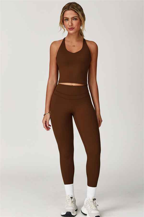 The Enigma Cross Back Vest Leggings 2-Piece Set