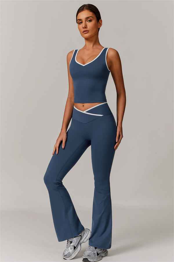 The Stamina Tank Top Flared Leggings 2-Piece Set