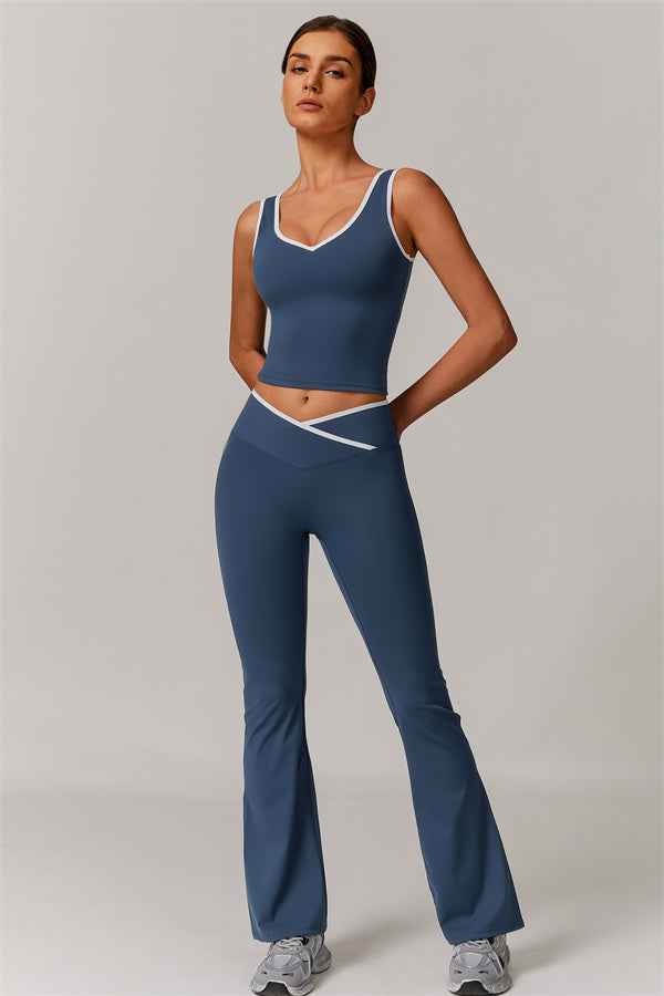 The Stamina Tank Top Flared Leggings 2-Piece Set