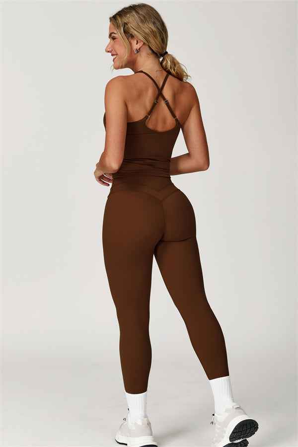 The Enigma Cross Back Vest Leggings 2-Piece Set