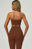 The Seraphine Halter Crop Top Leggings 2-Piece Set