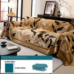 Premium Chenille Fabric Dark Green Couch Cover - All-Season Protector