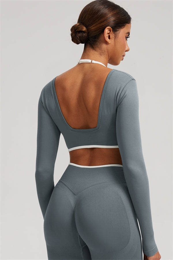 The Elevate Long Sleeve Crop top Leggings 2-Piece Set