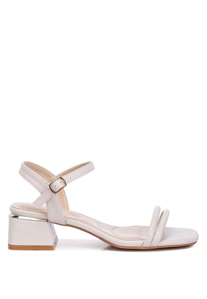 Sulein Ankle Strap Low Block Heels - Pikemla