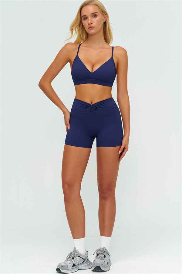 The Lushness Y-Back Sports Bra Shorts 2-Piece Set