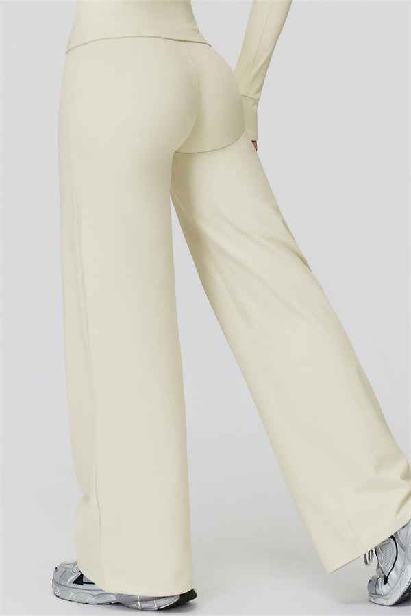 The FemmeFit Zip Jacket Straight Leg Pants 2-Piece Set