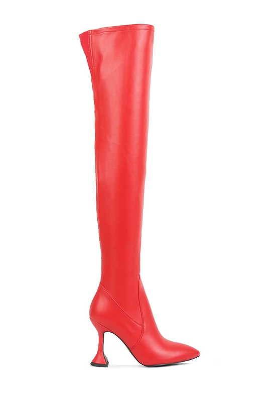 BRANDY OVER THE KNEE HIGH HEELED BOOTS - Pikemla