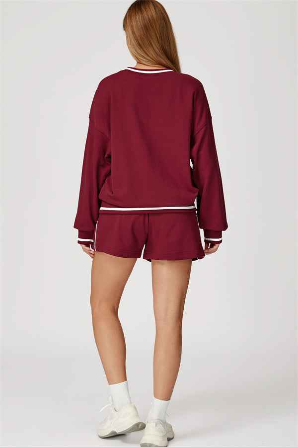 The Amara Sweatshirt Lounge Shorts 2-Piece Set