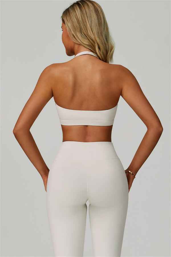 The Bold Halter Sports Bra Flared Leggings 2-Piece Set