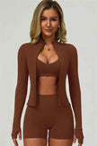 The Seraphine Jacket Sports Bra Shorts 3-Piece Set