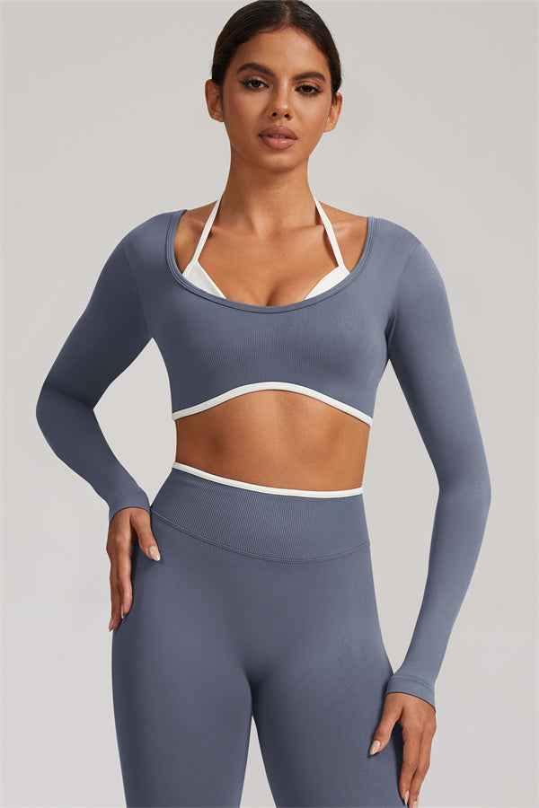 The Elevate New Long Sleeve Crop top Leggings 2-Piece Set