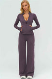 The Twirl Zip Jacket New Straight Leg Pants 2-Piece Set