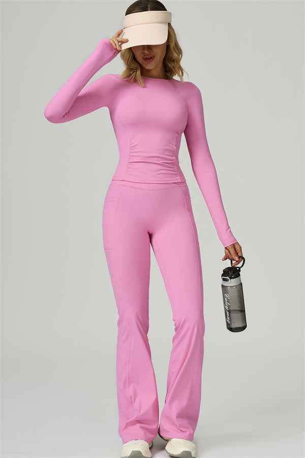 The FlexFit Active Top Flared Leggings 2-Piece Set