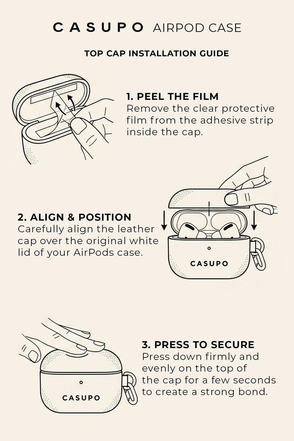 Leather Airpod Case - Red